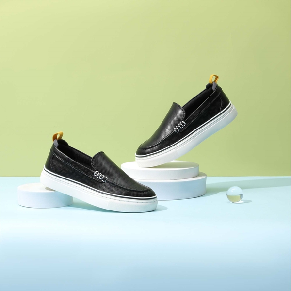 Kids' Slip-On Loafers - BLACK - 1